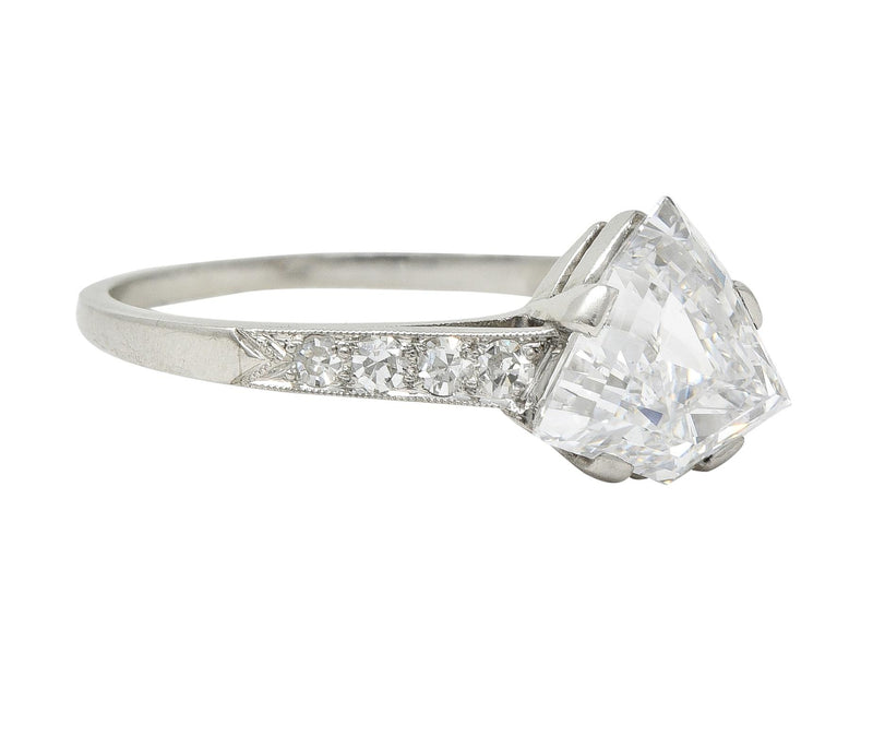 CARTIER 5.45 Carat Pear-Shaped Diamond Platinum Ring For Sale at 1stDibs